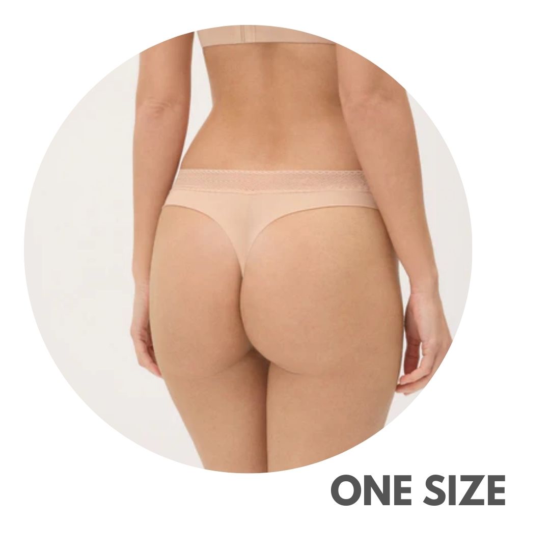Perizoma Tanga senza cuciture con pizzo misura unica
