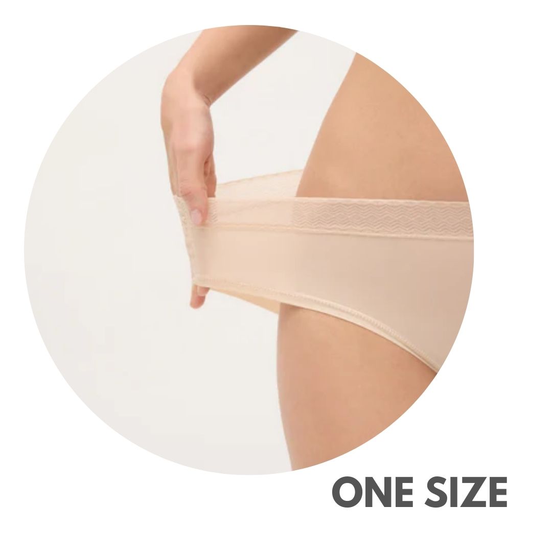 Slip Midi senza cuciture con pizzo taglia unica