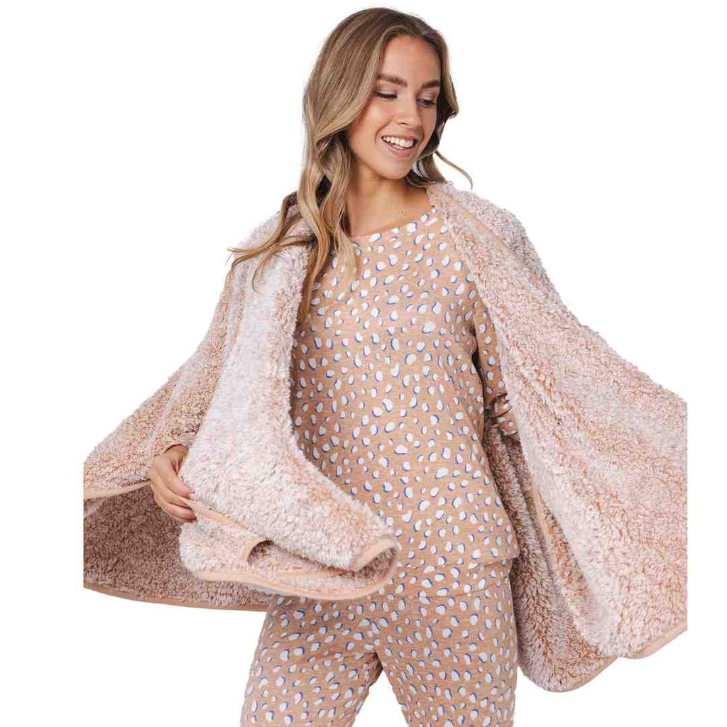 Pigiama micro ciniglia leopardato