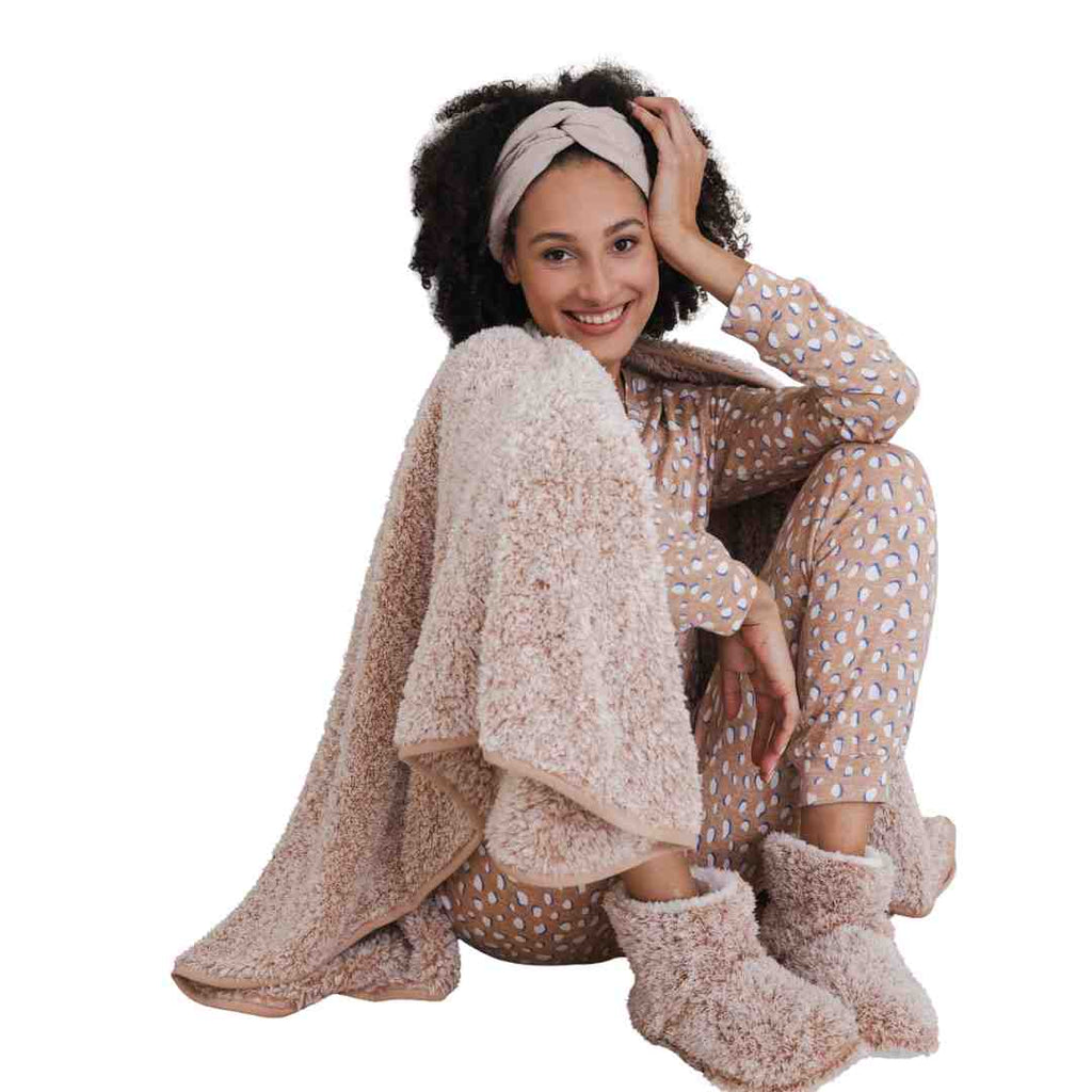 Pigiama micro ciniglia leopardato