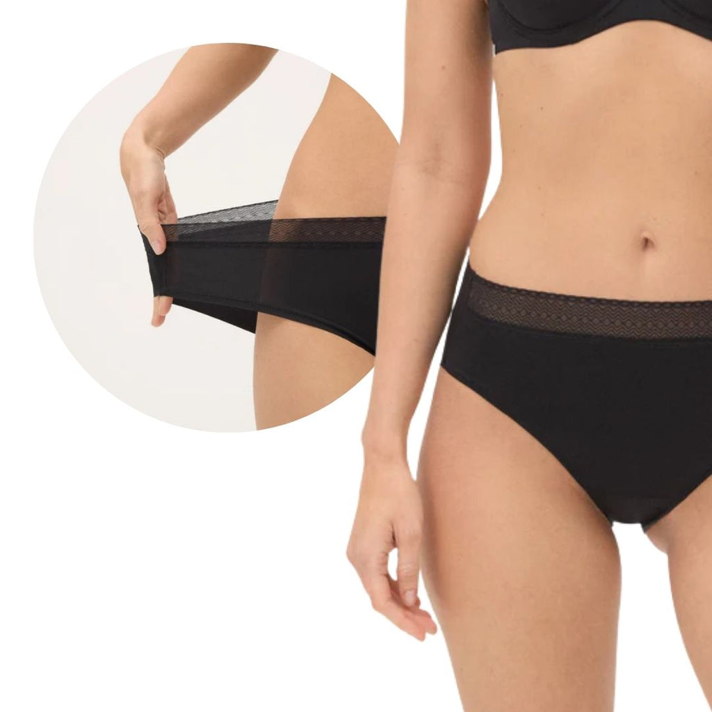 Slip Midi senza cuciture con pizzo taglia unica