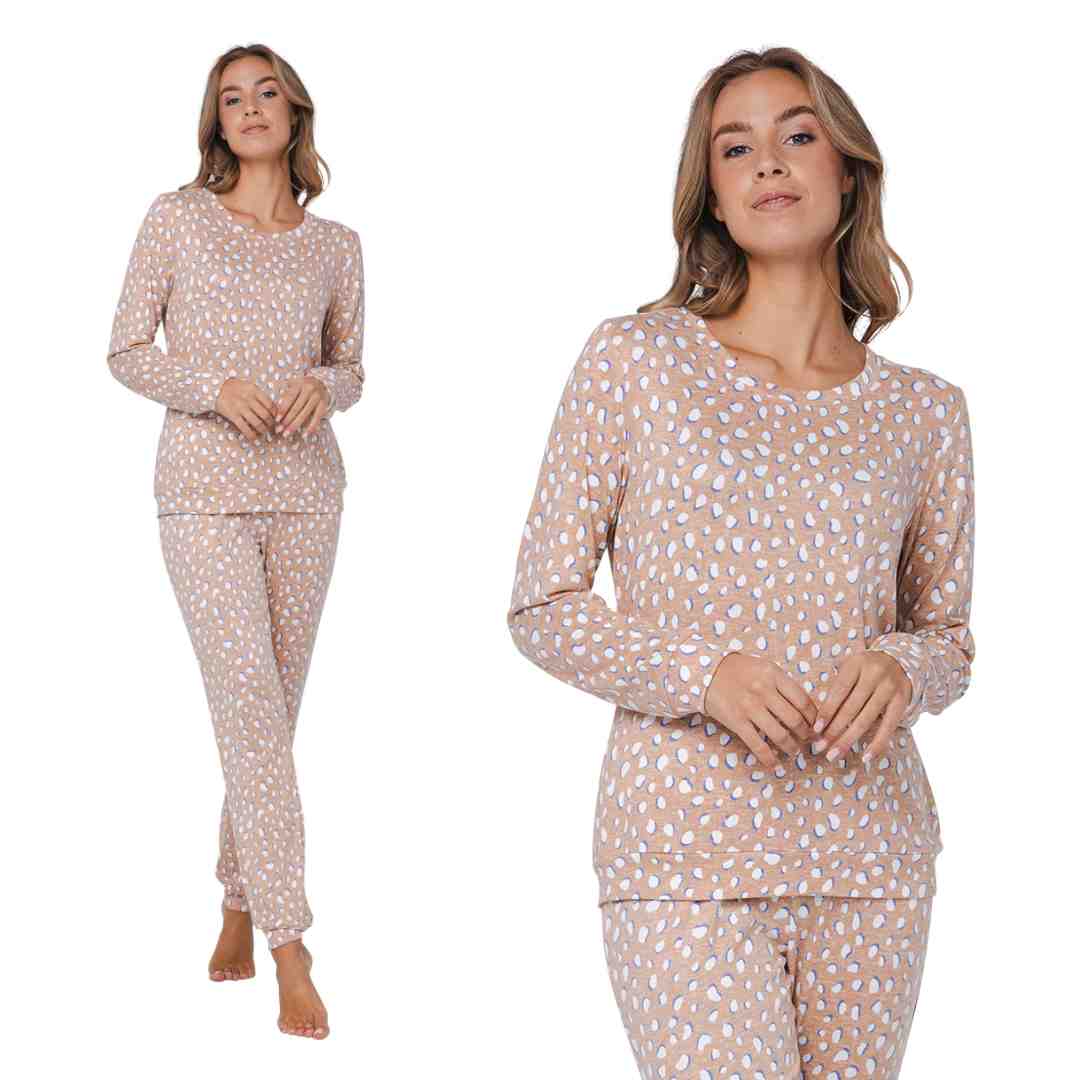 Pigiama micro ciniglia leopardato