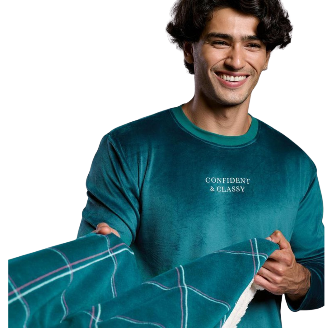 Pigiama Uomo in Ciniglia "Confident & Classy"