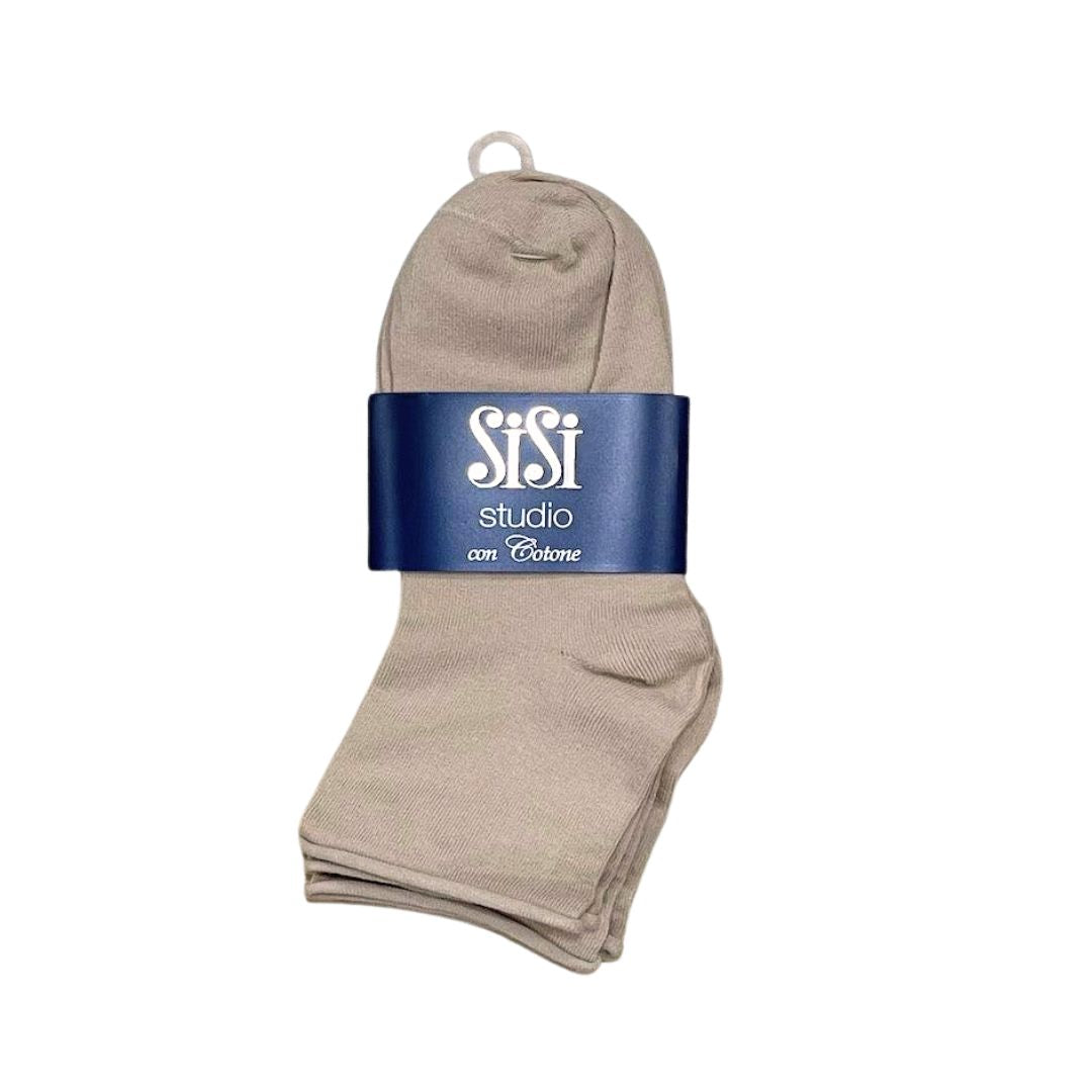 2 PAIA CALZINI COTONE SISI  CON BORDO TAGLIO AL VIVO
