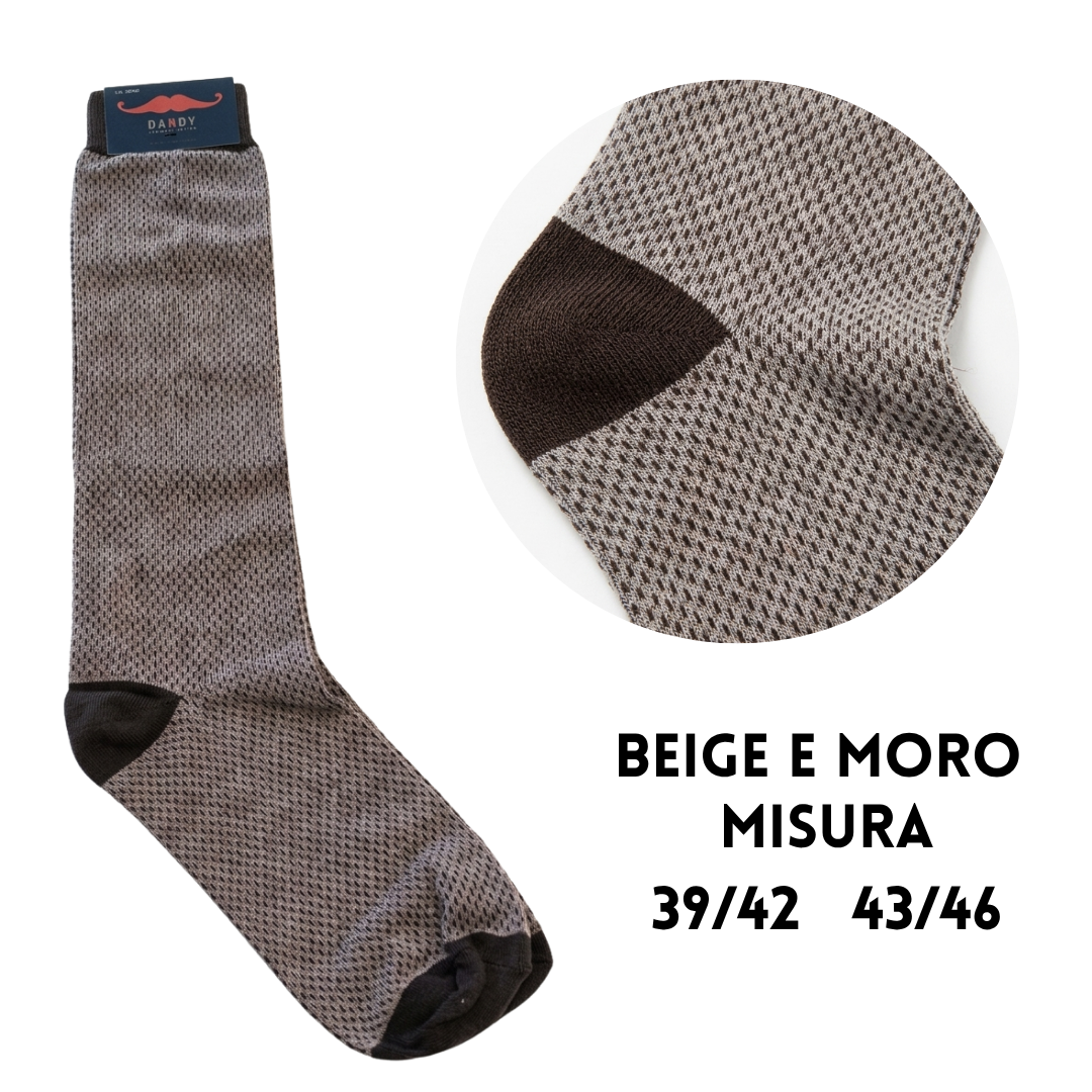 Calza Lunga da Uomo "Dandy" in Cotone – Eleganza Geometrica