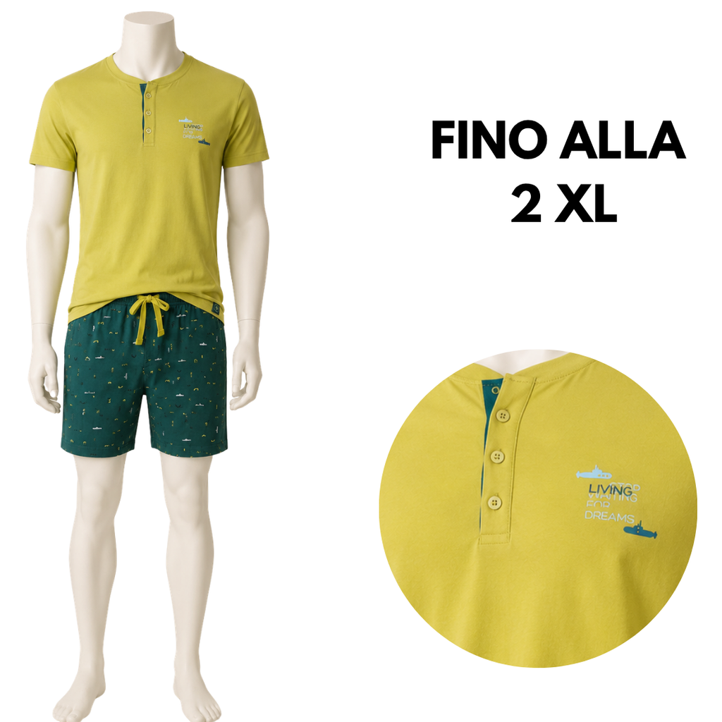 PIGIAMA UOMO M/M LIME SOTTOMARINO