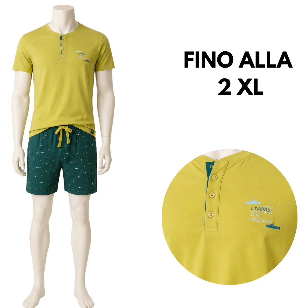PIGIAMA UOMO M/M LIME SOTTOMARINO
