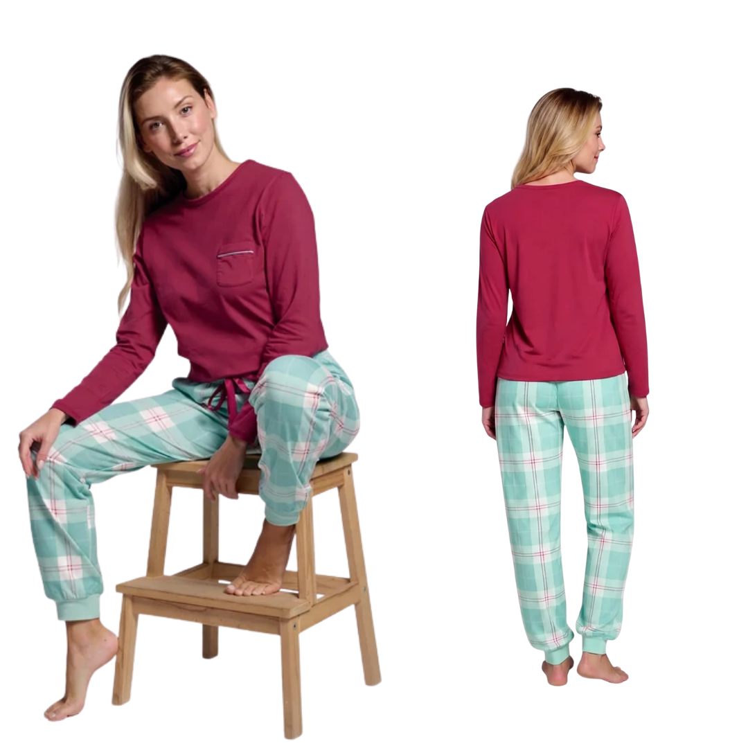 Pigiama in Caldo Cotone Donna – Stile Scozzese