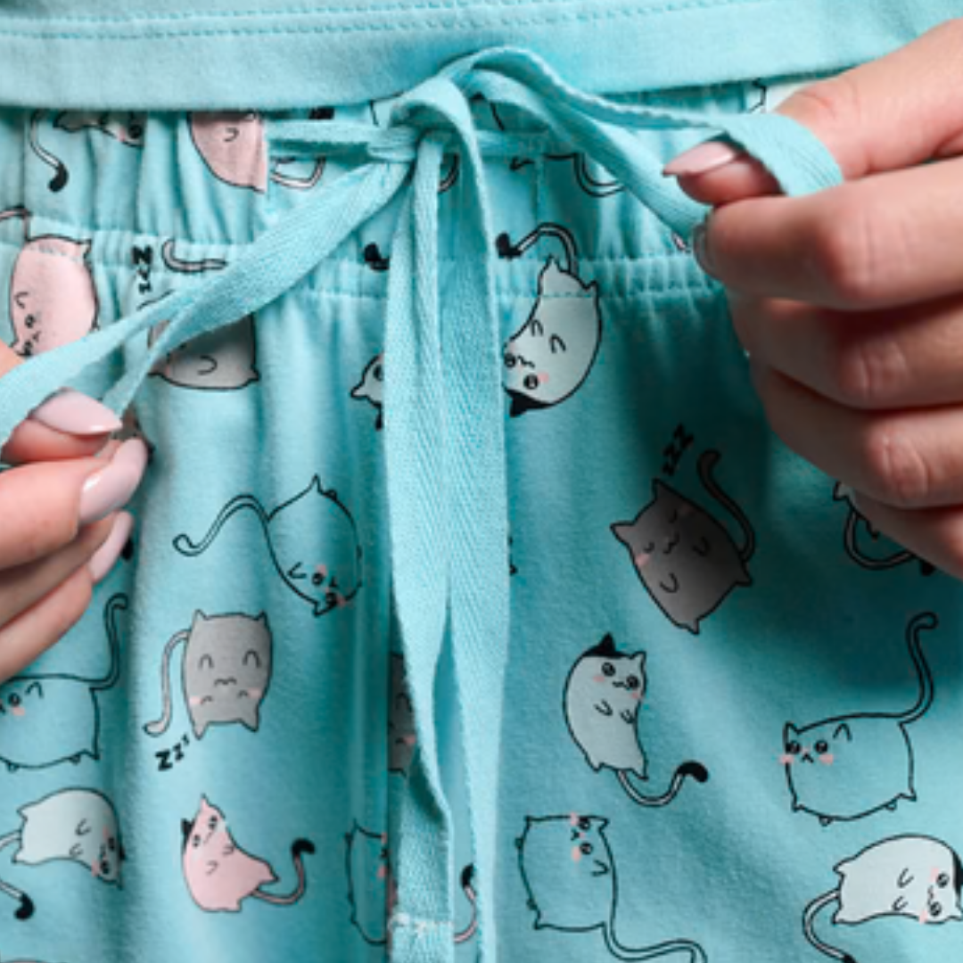 Pigiama in Puro Cotone Donna "Happy Cat-urday"