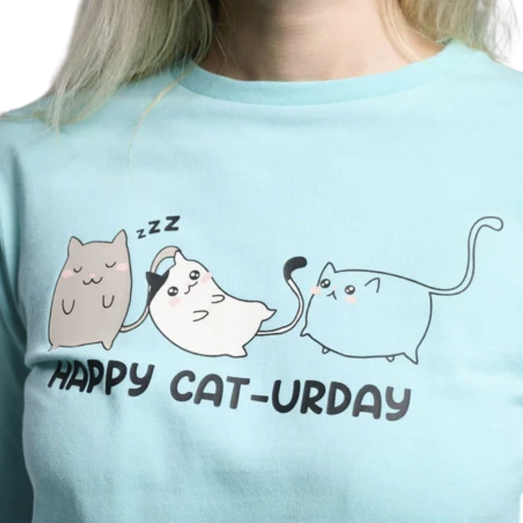 Pigiama in Puro Cotone Donna "Happy Cat-urday"