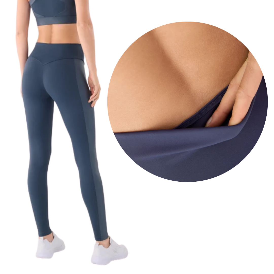 Leggings Sportivi High-Waist – Night Blue & Cherry Lacquer