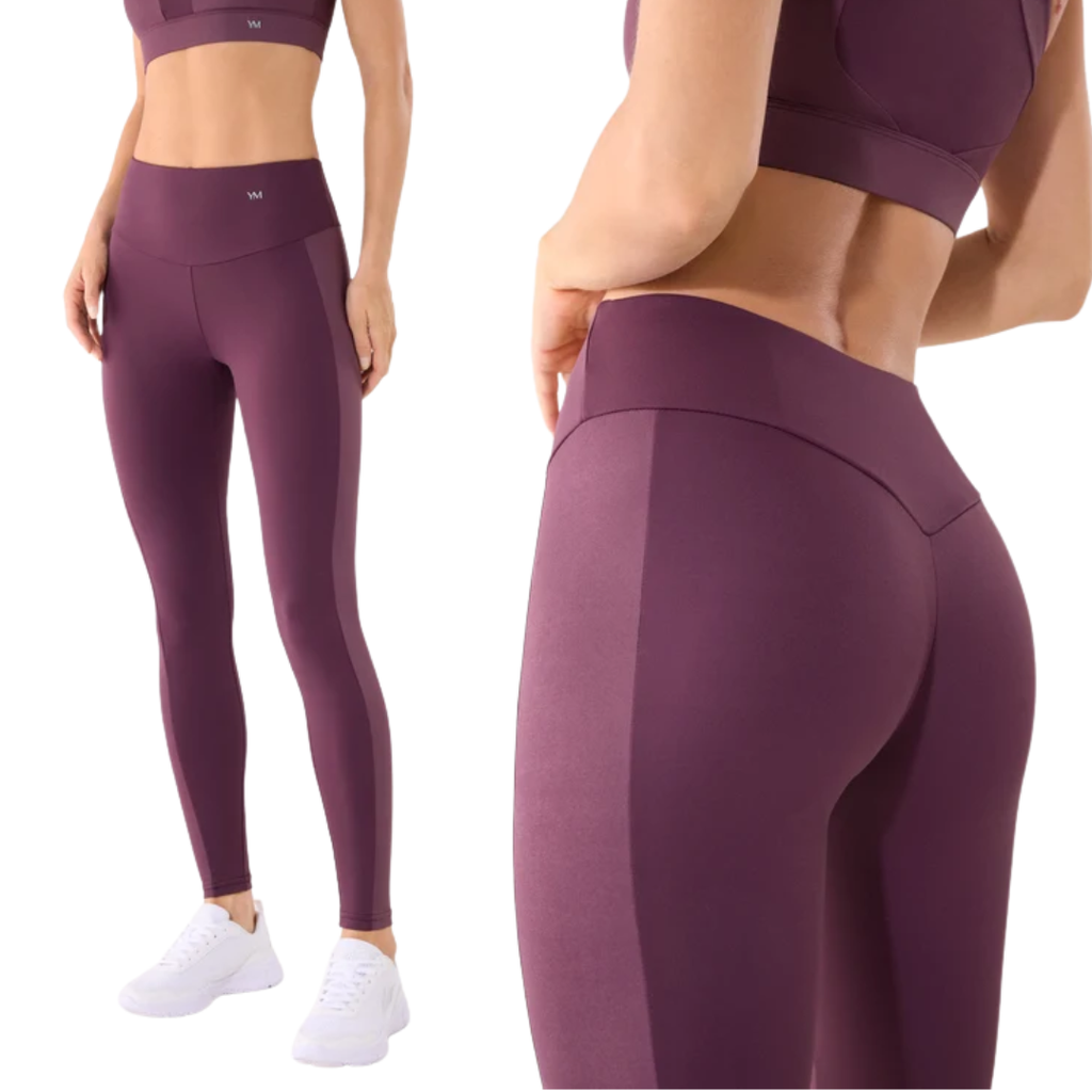 Leggings Sportivi High-Waist – Night Blue & Cherry Lacquer