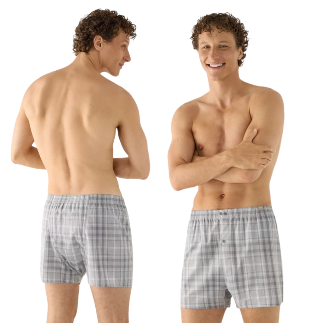 Boxer Uomo in Tela di Puro Cotone a Quadri –