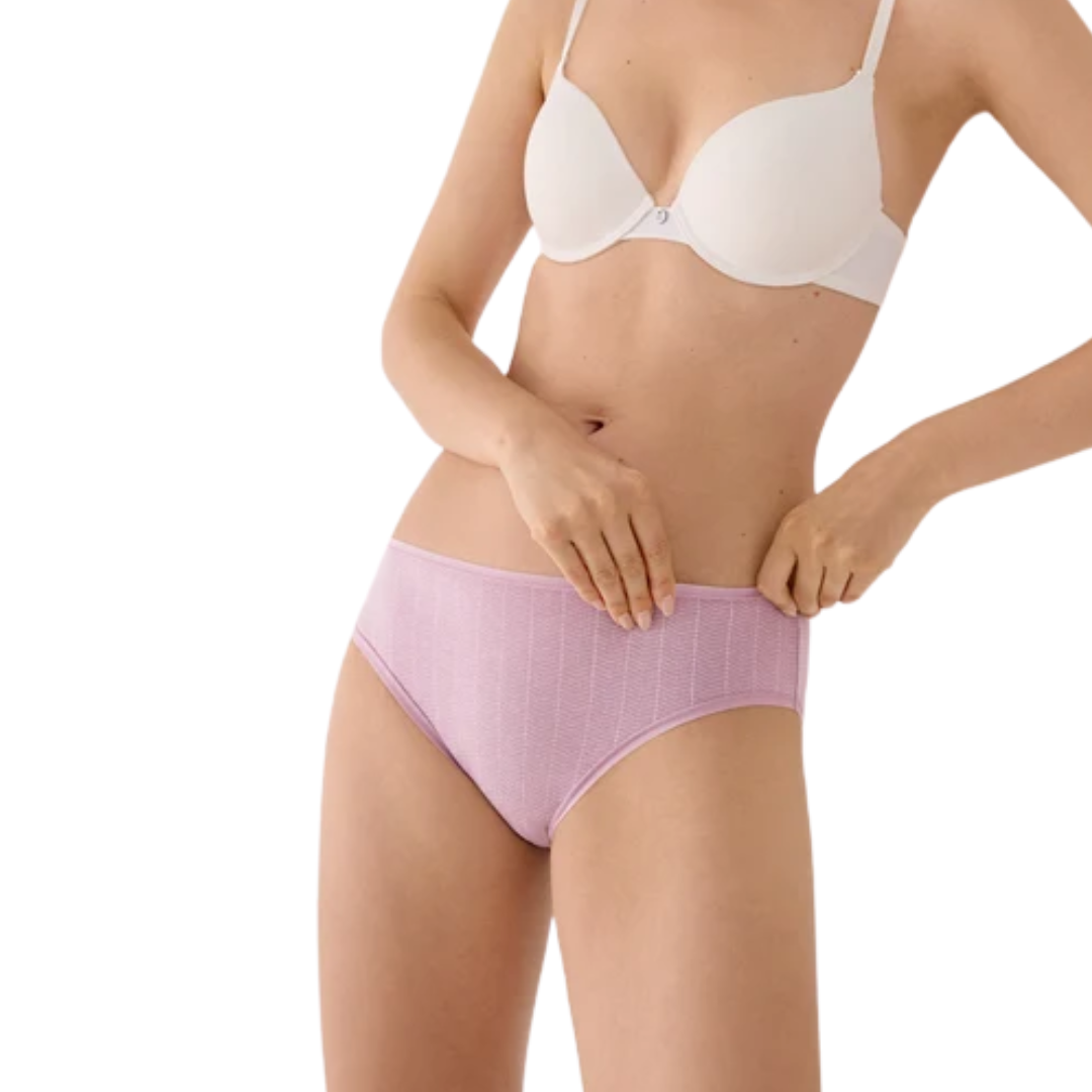 Bipack Slip Midi in Cotone Elasticizzato – Fantasia Botanica e Texture Chevron