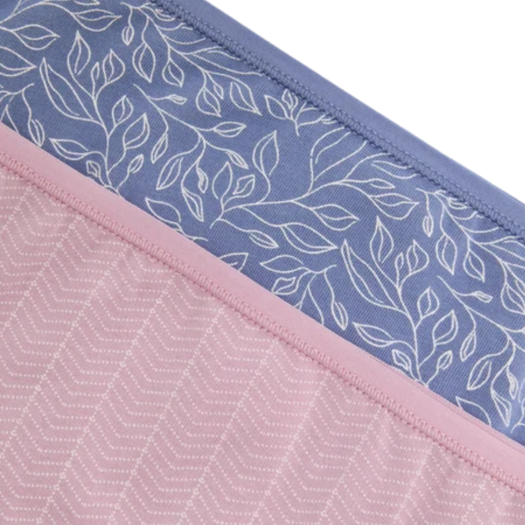 Bipack Slip Midi in Cotone Elasticizzato – Fantasia Botanica e Texture Chevron