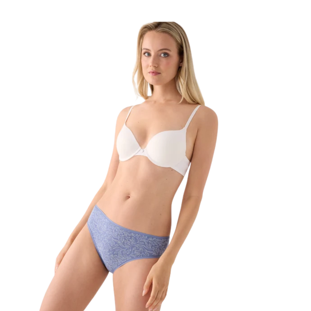 Bipack Slip Midi in Cotone Elasticizzato – Fantasia Botanica e Texture Chevron
