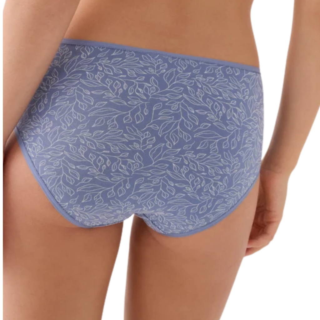 Bipack Slip Alto in Cotone Elasticizzato – Comfort Avvolgente, Fantasia Botanica e Texture Chevron