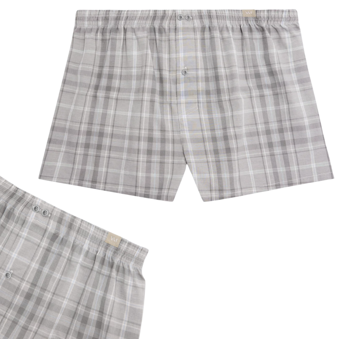 Boxer Uomo in Tela di Puro Cotone a Quadri –