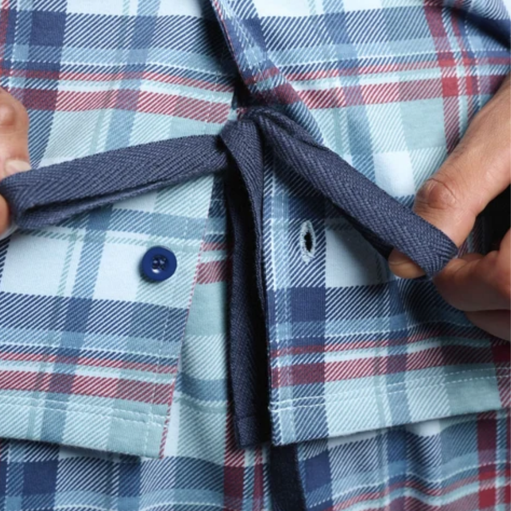 Pigiama Uomo a Camicia in Puro Cotone  Classico Tartan