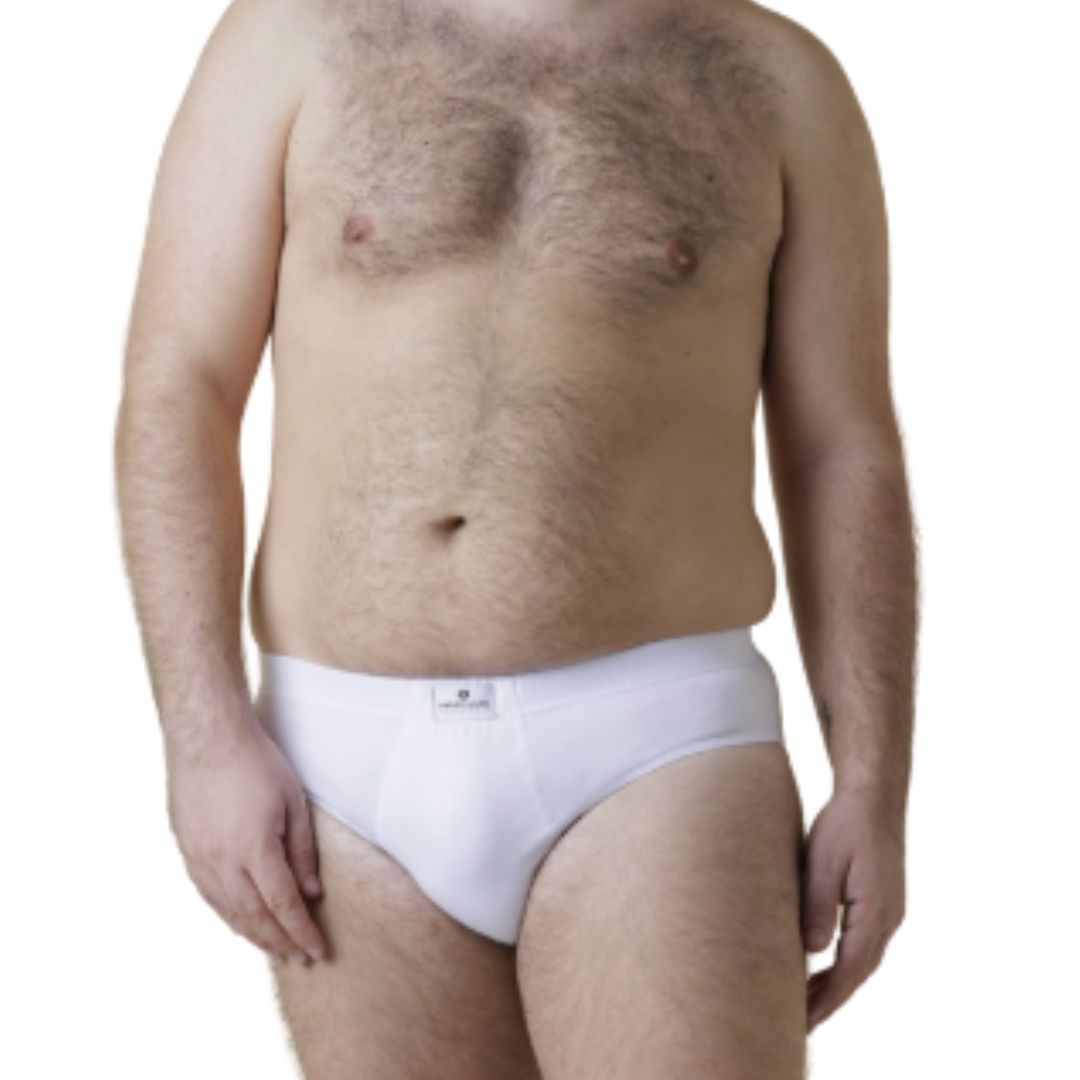 Slip Uomo Marc Luis bianco IN COTONE MISURE CURVY