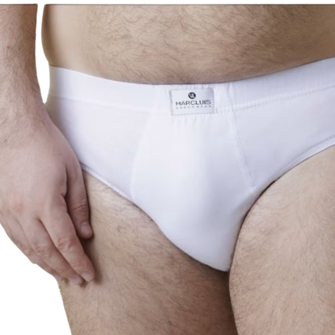 Slip Uomo Marc Luis bianco IN COTONE MISURE CURVY