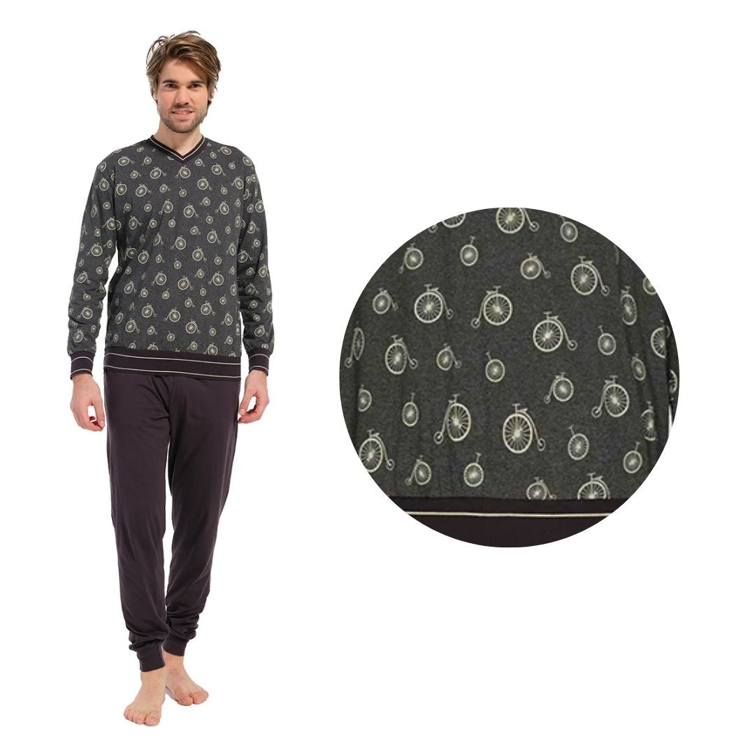 PIGIAMA manica lunga con DISEGNI BICI SULLA MAGLIA