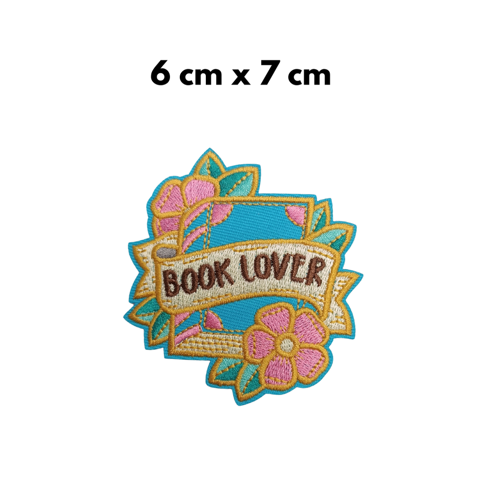 TOPPA RICAMATA TERMOADESIVA BOOK LOVER