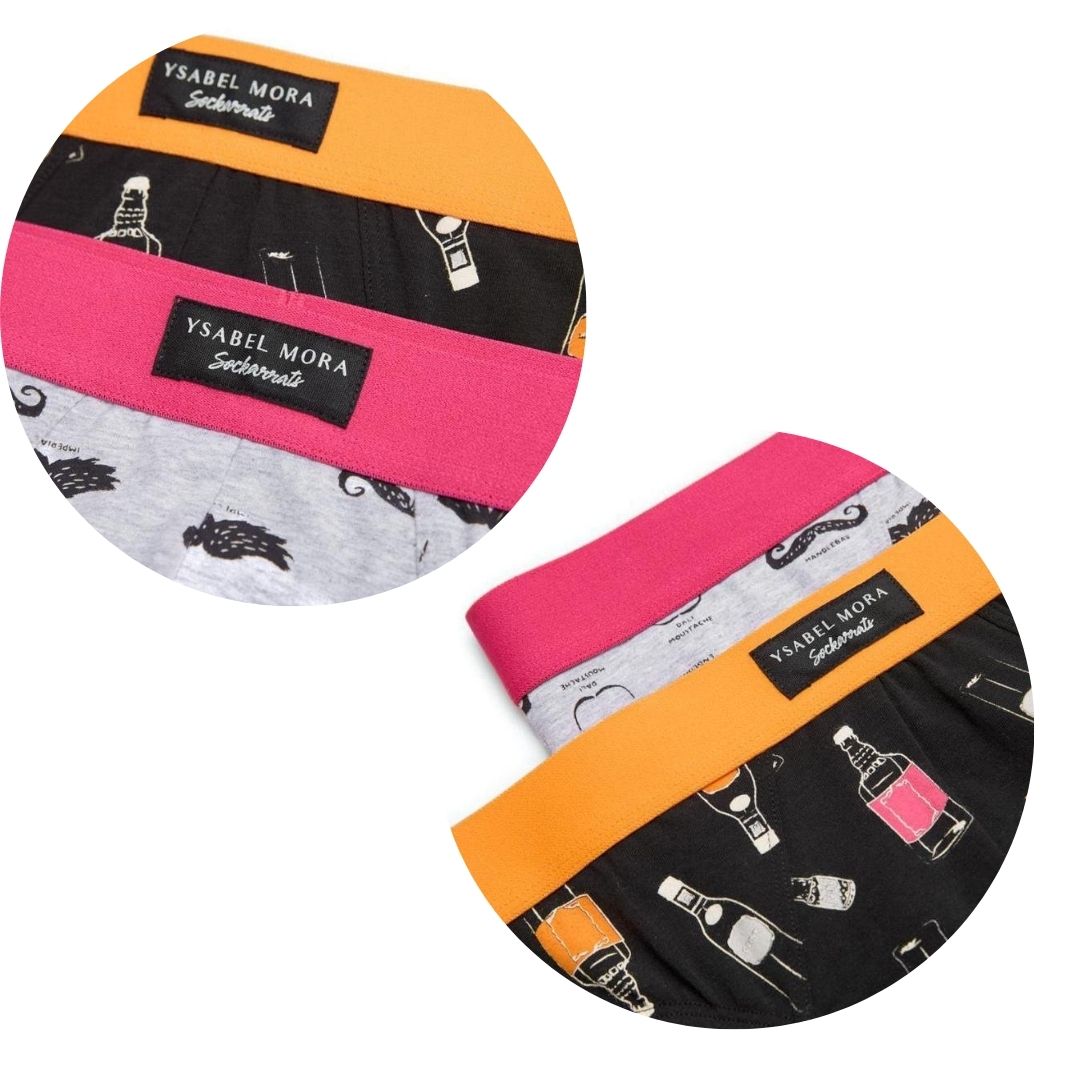 Bi-pack SLIP UOMO in cotone con elastico a contrasto linea Sockarrats