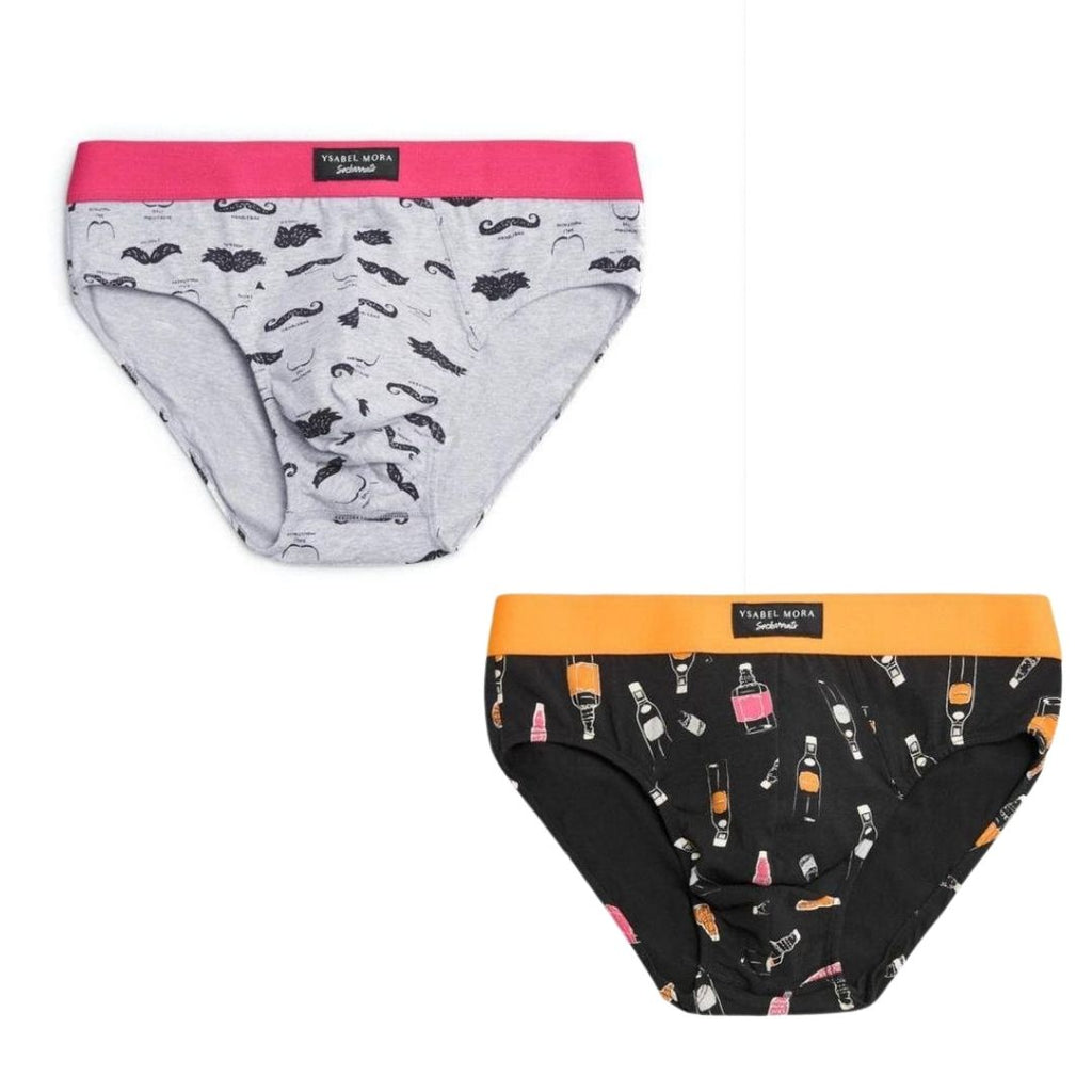 Bi-pack SLIP UOMO in cotone con elastico a contrasto linea Sockarrats