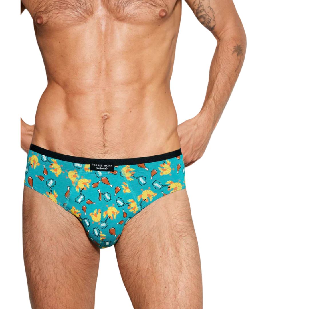 Slip Uomo Bi-Pack in cotone  con polli