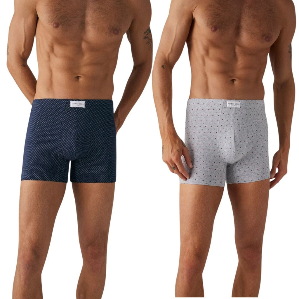 BI-PACK Boxer cotone Uomo fantasia pois