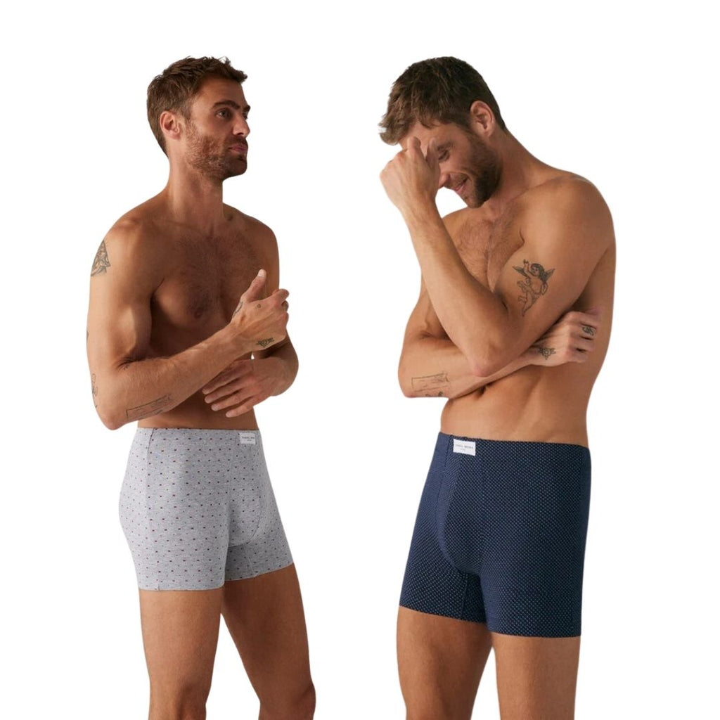 BI-PACK Boxer cotone Uomo fantasia pois