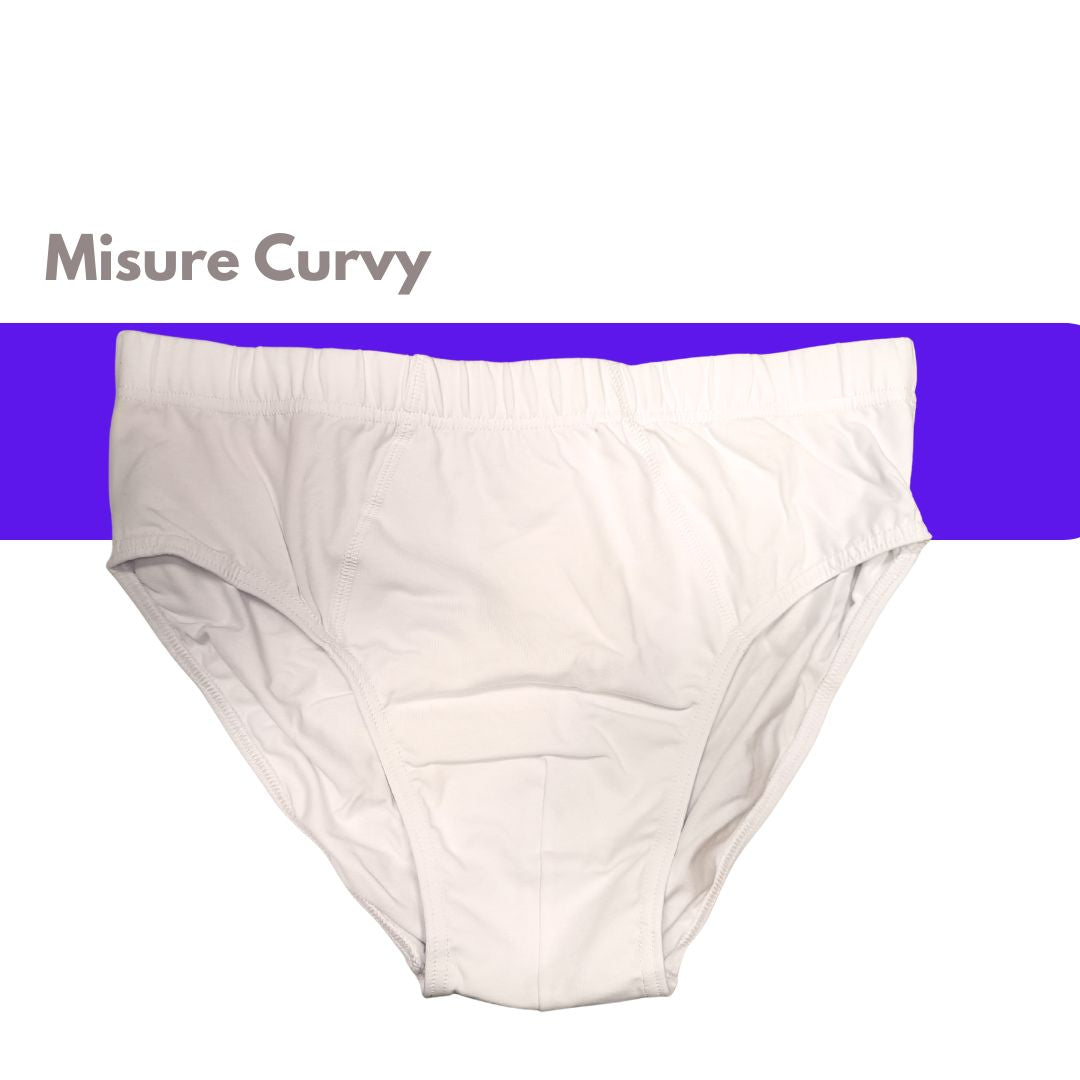 Slip Uomo Marc Luis bianco IN COTONE MISURE CURVY