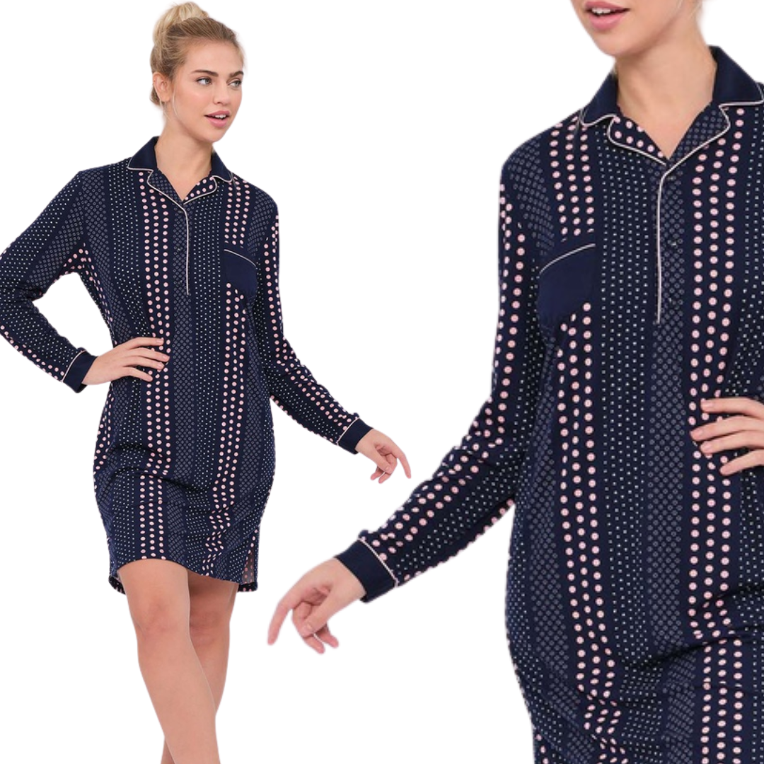 Camicia da notte muydemi m/l inverno POIS