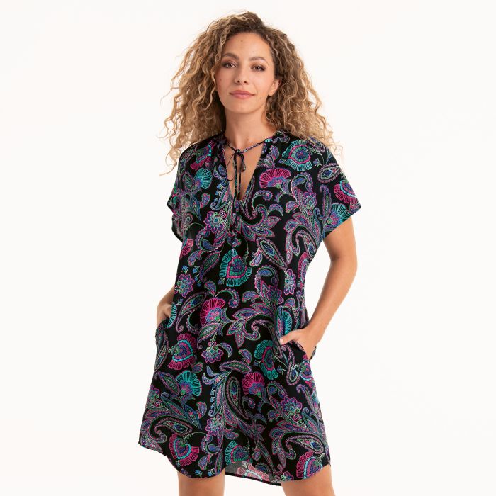 Vestito nero style sola m/m in viscosa ROSA FAIA
