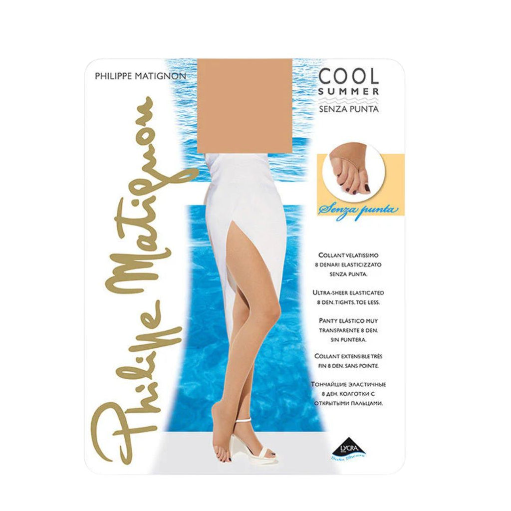 Collant velatissimo 8 denari elasticizzato punta infradito